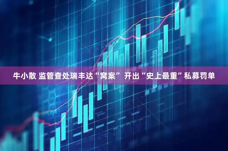 牛小散 监管查处瑞丰达“窝案” 开出“史上最重”私募罚单